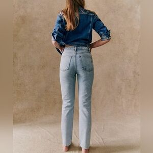 Sezane High Rise Light Blue Jeans
